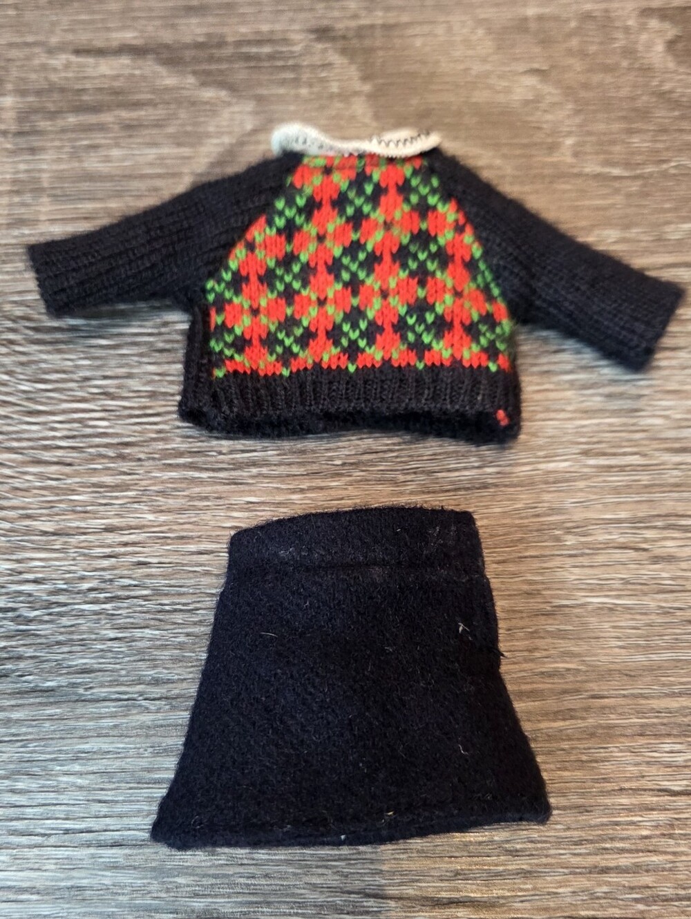 American Girl Molly Meet Sweater & Skirt Fits Small 6" Doll Outift Vintage